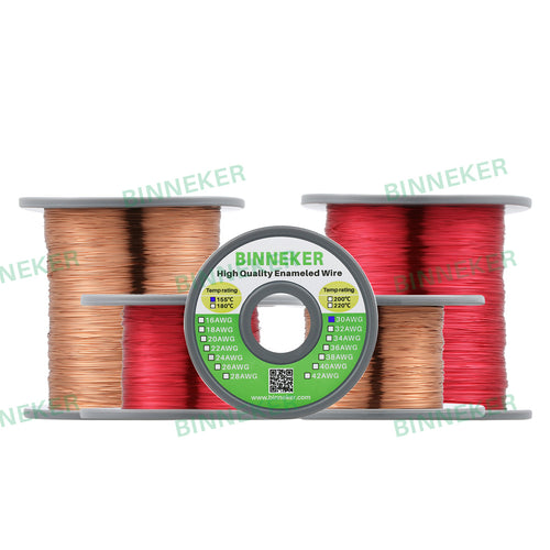 30 AWG Magnet Wire Enameled Copper Wire Enameled Magnet Winding Wire Red/Natural 0.0098