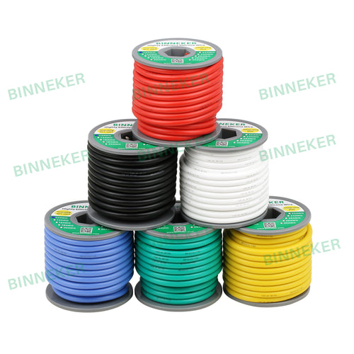 BINNEKER 12 Gauge Silicone Wire 6 colors (7 m (23 feet) Each )