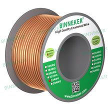 Load image into Gallery viewer, 24 AWG Magnet Wire Enameled Copper Wire Enameled Magnet Winding Wire Natural 0.0197&quot; Diameter 4 oz