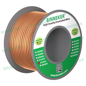 24 AWG Magnet Wire Enameled Copper Wire Enameled Magnet Winding Wire Natural 0.0197" Diameter 4 oz