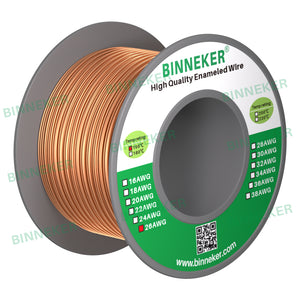 26 AWG Magnet Wire Enameled Copper Wire Enameled Magnet Winding Wire Red/Natural 0.0157" Diameter 4 oz/1.0 lb