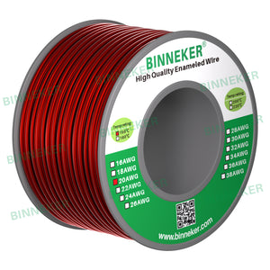 20 AWG Magnet Wire Enameled Copper Wire Enameled Magnet Winding Wire Red / Natural 0.0315" Diameter 4 oz/ 1.0 lb/ 16 lb