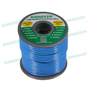 24 Gauge PVC 1007 Electric Wire Blue 100 ft 24 AWG 1007 Hook Up Stranded Wire