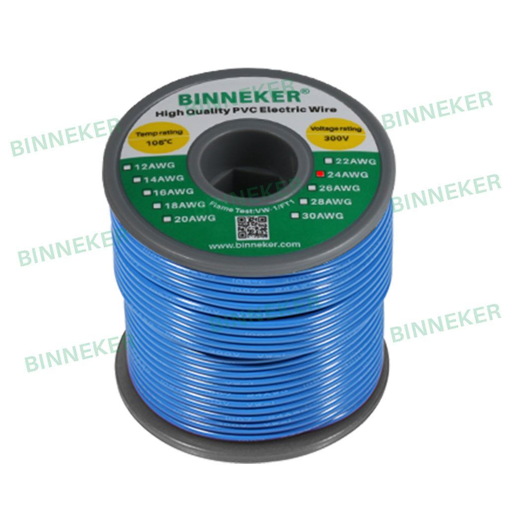 24 Gauge PVC 1007 Electric Wire Blue 100 ft 24 AWG 1007 Hook Up Stranded Wire