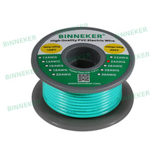 Load image into Gallery viewer, 24 Gauge PVC 1007 Electric Wire Green 50 ft 24 AWG 1007 Hook Up Stranded Wire