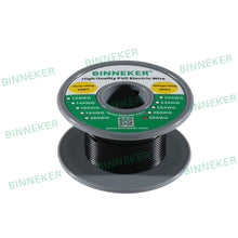 Load image into Gallery viewer, 30 Gauge PVC 1007 Solid Electric Wire Black 50 ft 30 AWG 1007 Hook Up Tinned Copper Wire