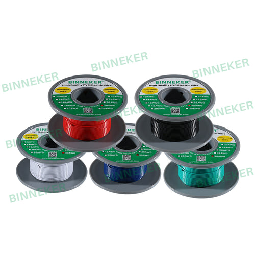 30 Gauge PVC 1007 Solid Electric Wire Kit 5 Color Each 50 ft 30 AWG 1007 Hook Up Tinned Copper Wire