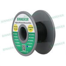 Load image into Gallery viewer, BINNEKER 30 Gauge Silicone Wire 11 strands of 0.08 mm Black