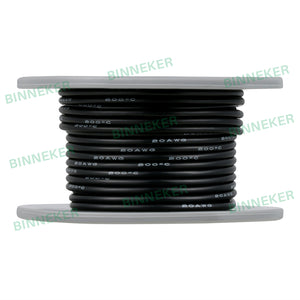 BINNEKER 20 Gauge Silicone Wire Black 50 ft/100 ft