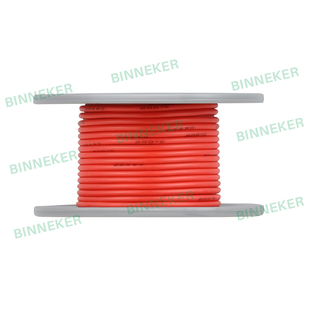 BINNEKER 22 Gauge Silicone Wire Red 50 ft/100 ft