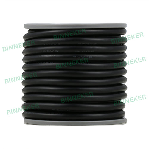 BINNEKER 12 Gauge Silicone Wire Black 25 ft