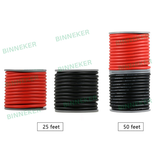 BINNEKER 12 Gauge Silicone Wire 25 feet/ 50 feet