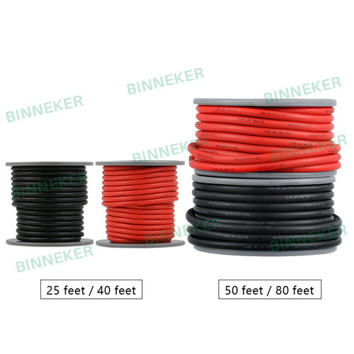 14 Gauge Silicone Wire 25 feet/ 40 feet/ 50 feet/ 80 feet