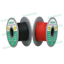 Load image into Gallery viewer, BINNEKER 22 Gauge Silicone tinned copper wire 100 ft (Red and Black Each Color 50 ft)