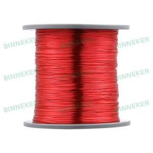 BINNEKER 26 AWG Magnet Wire Enameled Copper Wire Enameled Magnet Winding Wire Red 0.0157" Diameter 1.0 lb