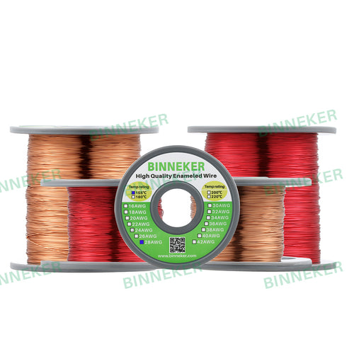 BINNEKER 28 AWG Magnet Wire Enameled Copper Wire 0.0122