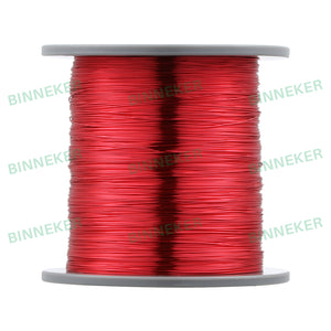BINNEKER 28 AWG Magnet Wire Enameled Copper Wire Enameled Magnet Winding Wire Red 0.0122" Diameter 1.0 lb
