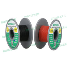 Load image into Gallery viewer, BINNEKER 28 Gauge Silicone tinned copper wire 100 ft (Red and Black Each Color 50 ft)