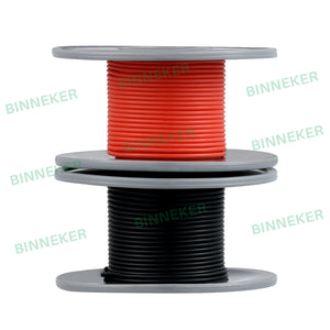 BINNEKER 28 Gauge Silicone Wire 200 ft (Red and Black Each Color 100 ft)