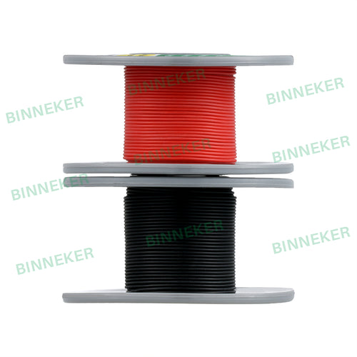 BINNEKER 30 Gauge Silicone Wire 100 ft (Red and Black Each Color 50 ft)